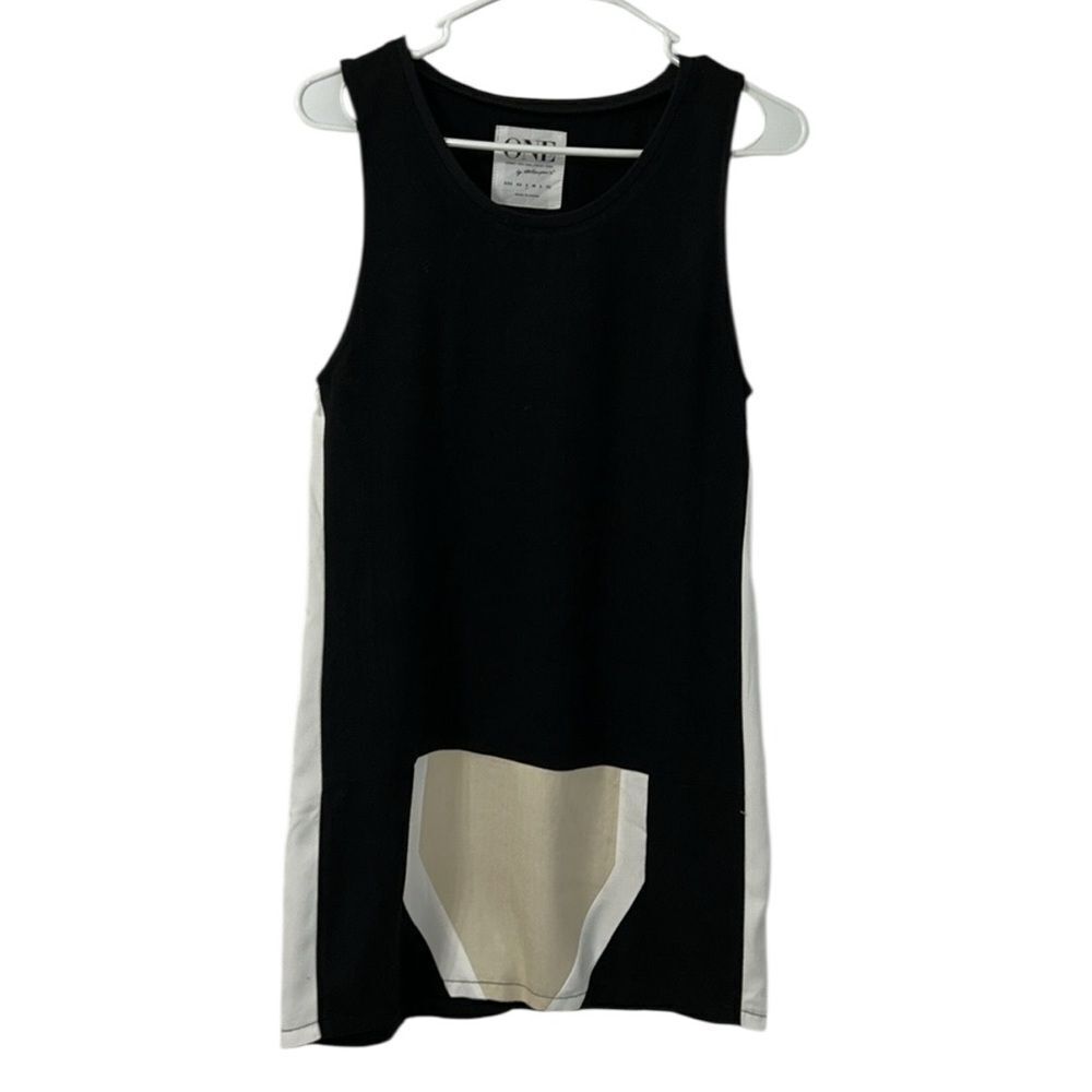 Revolve One Teaspoon Black & Cream Mini Swing Dress(Size Small)